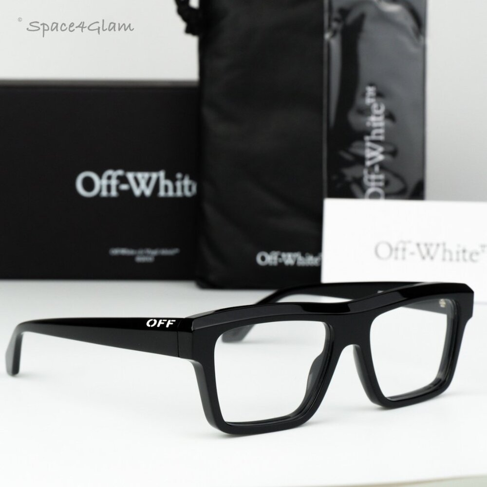 Off-White Women Eyeglasses Black Square OERJ07H STYLE 7H 1000 NEW AUTHENTIC